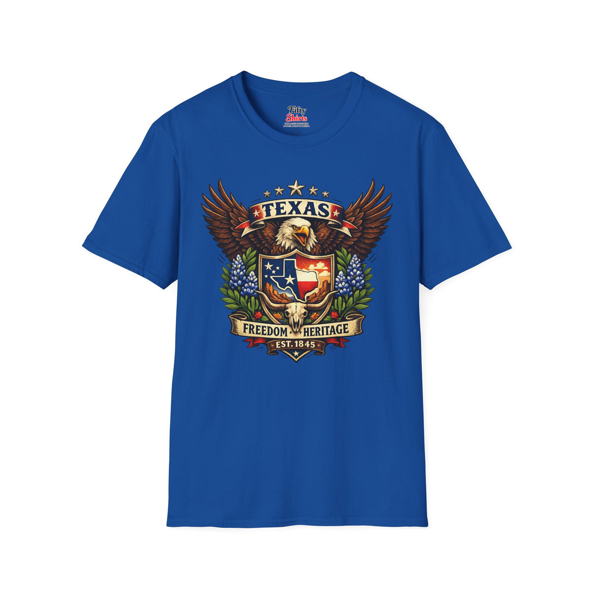 Texas American Eagle Design Unisex Softstyle T Shirt State Pride Graphic Tee Collections FS03