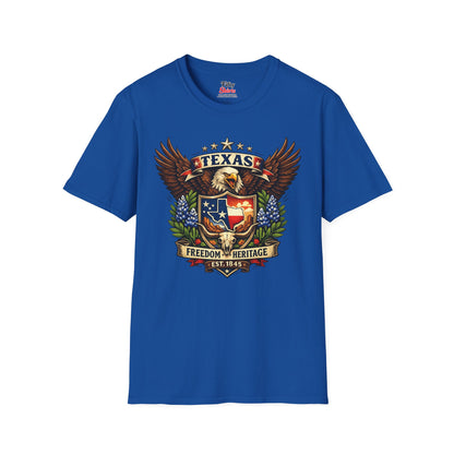 Texas American Eagle Design Unisex Softstyle T Shirt State Pride Graphic Tee Collections FS03
