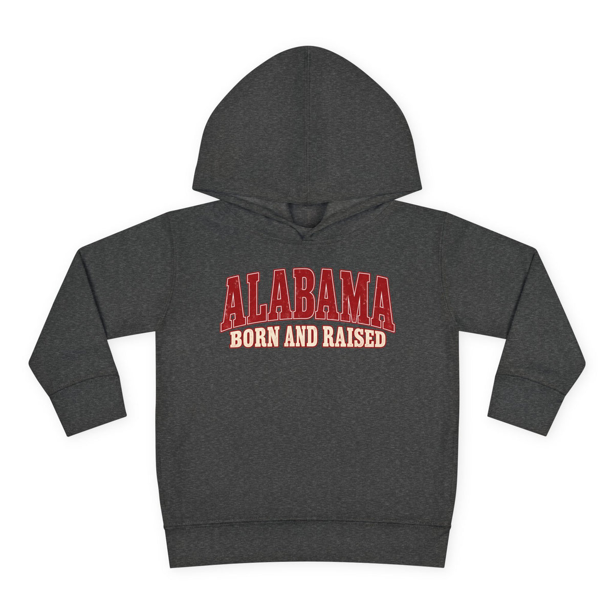 Alabama Born and Raised Classic Southern Heritage Unisex Toddler Pullover Fleece Hoodie