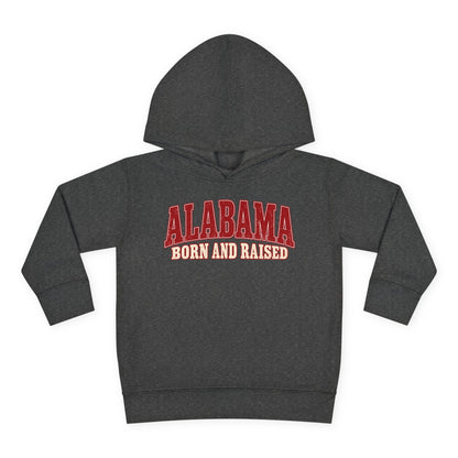Alabama Born and Raised Classic Southern Heritage Unisex Toddler Pullover Fleece Hoodie