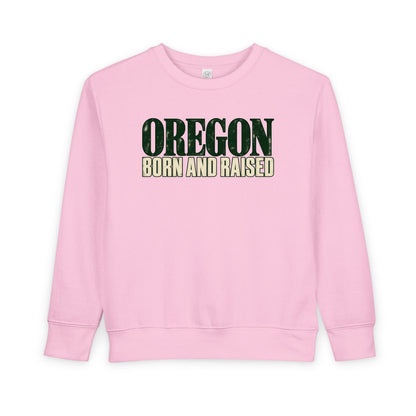Oregon Born and Raised Premium Heritage Unisex Toddler Sweatshirt