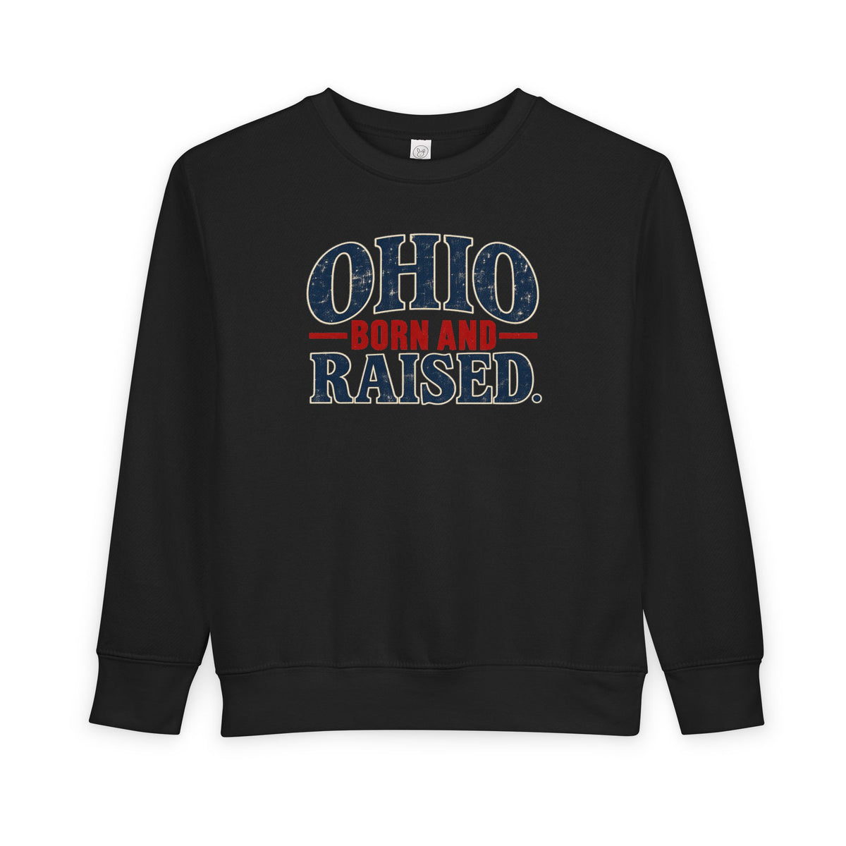 Ohio Born and Raised Vintage Souvenir Unisex Toddler Sweatshirt