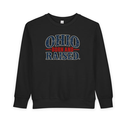Ohio Born and Raised Vintage Souvenir Unisex Toddler Sweatshirt
