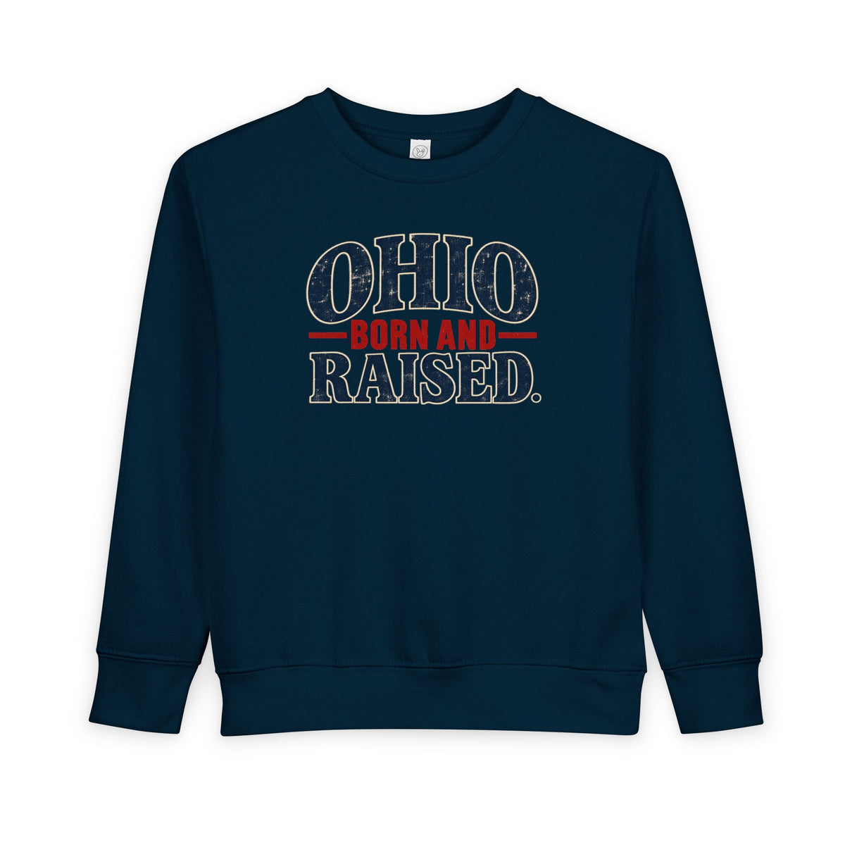 Ohio Born and Raised Vintage Souvenir Unisex Toddler Sweatshirt