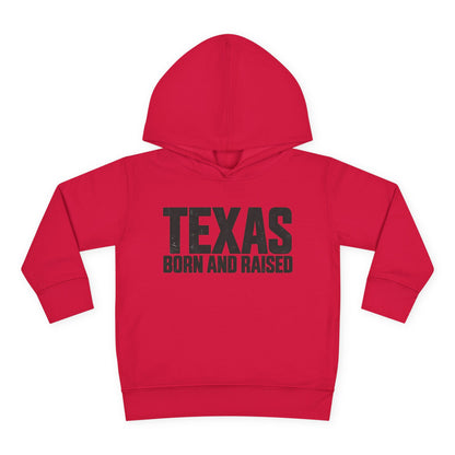 Texas Born and Raised Modern Minimal Unisex Toddler Pullover Fleece Hoodie