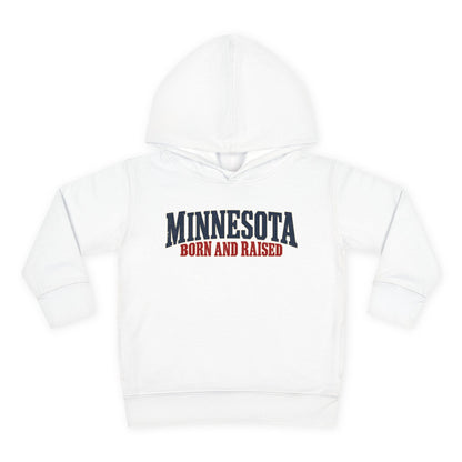 Minnesota Born and Raised Premium Northwoods Unisex Toddler Pullover Fleece Hoodie