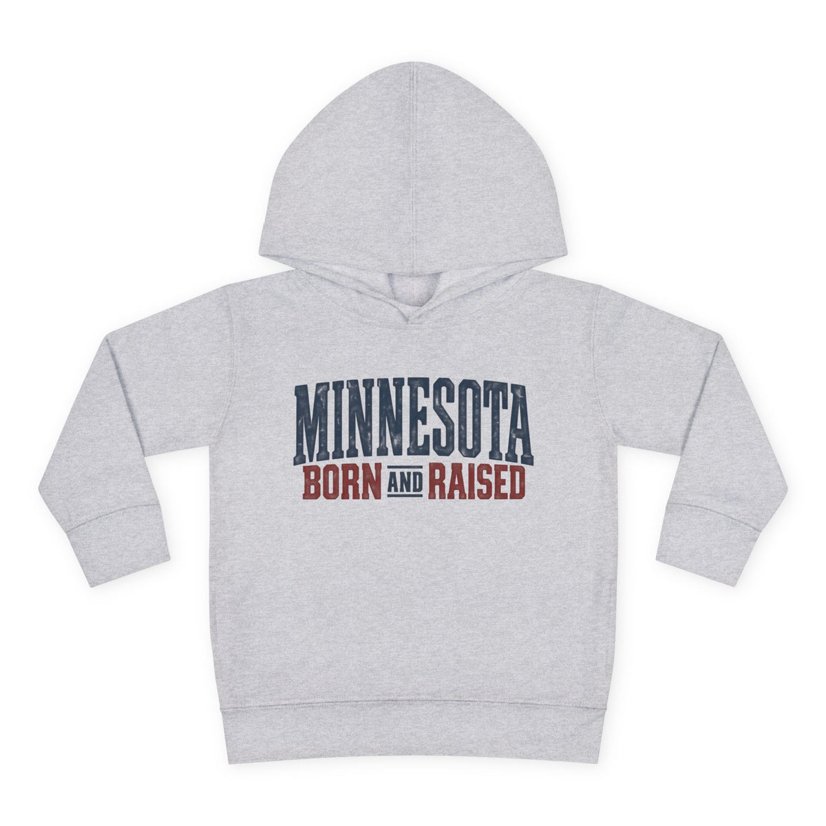Minnesota Born and Raised Rustic Americana Unisex Toddler Pullover Fleece Hoodie