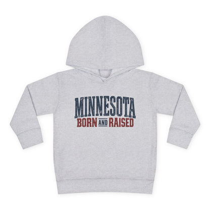 Minnesota Born and Raised Rustic Americana Unisex Toddler Pullover Fleece Hoodie