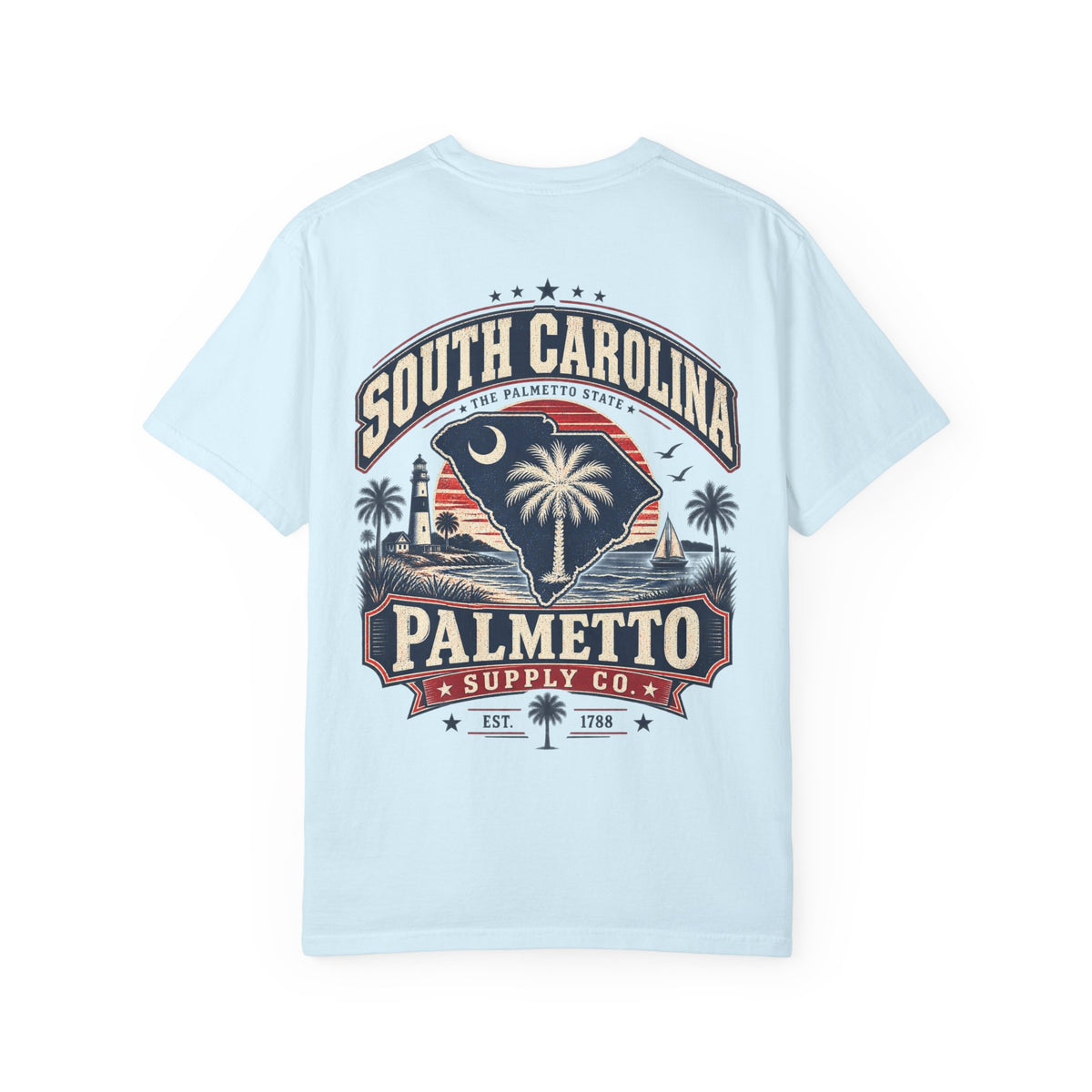 South Carolina Palmetto Supply Co Unisex Comfort Color 1717 Streetwear Graphic Tee