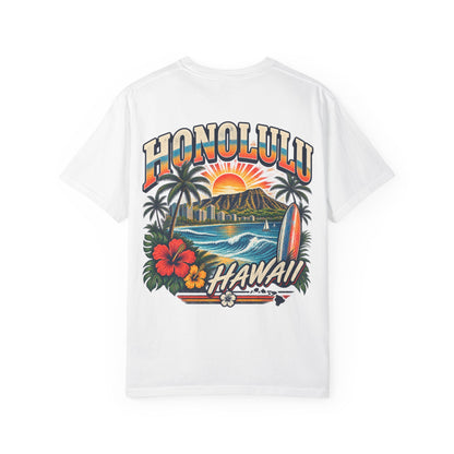 Honolulu Hawaii Unisex Comfort Color 1717 Streetwear Graphic Tee