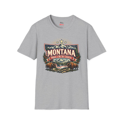 Montana State Pride Unisex Softstyle T Shirt State Pride Graphic Tee Collections FS03