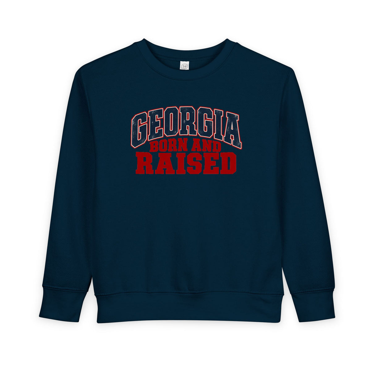 Georgia Born and Raised Rustic Southern Unisex Toddler Sweatshirt