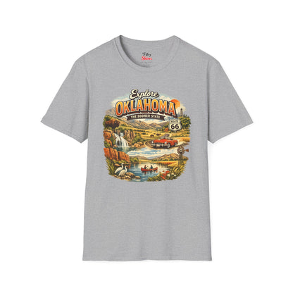 Explore Oklahoma Unisex Softstyle T Shirt State Pride Graphic Tee Collections FS03