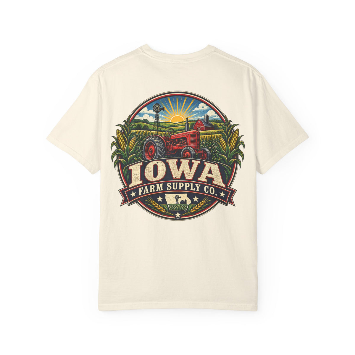 Iowa Farm Supply Co Unisex Comfort Color 1717 Streetwear Graphic Tee