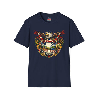 Iowa Americana Eagle Unisex Softstyle T Shirt State Pride Graphic Tee Collections FS03