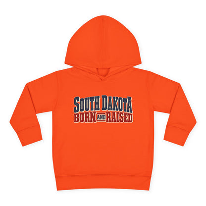South Dakota Born and Raised Vintage Americana Unisex Toddler Pullover Fleece Hoodie