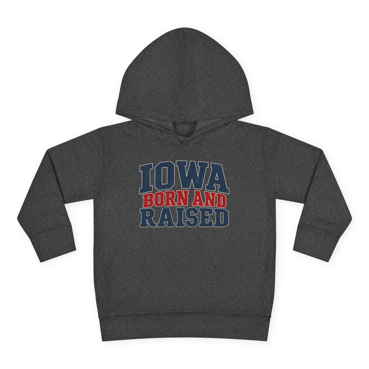 Iowa Born and Raised Classic Heritage Unisex Toddler Pullover Fleece Hoodie