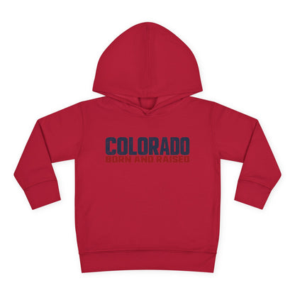 Colorado Born and Raised Minimal Modern Unisex Toddler Pullover Fleece Hoodie