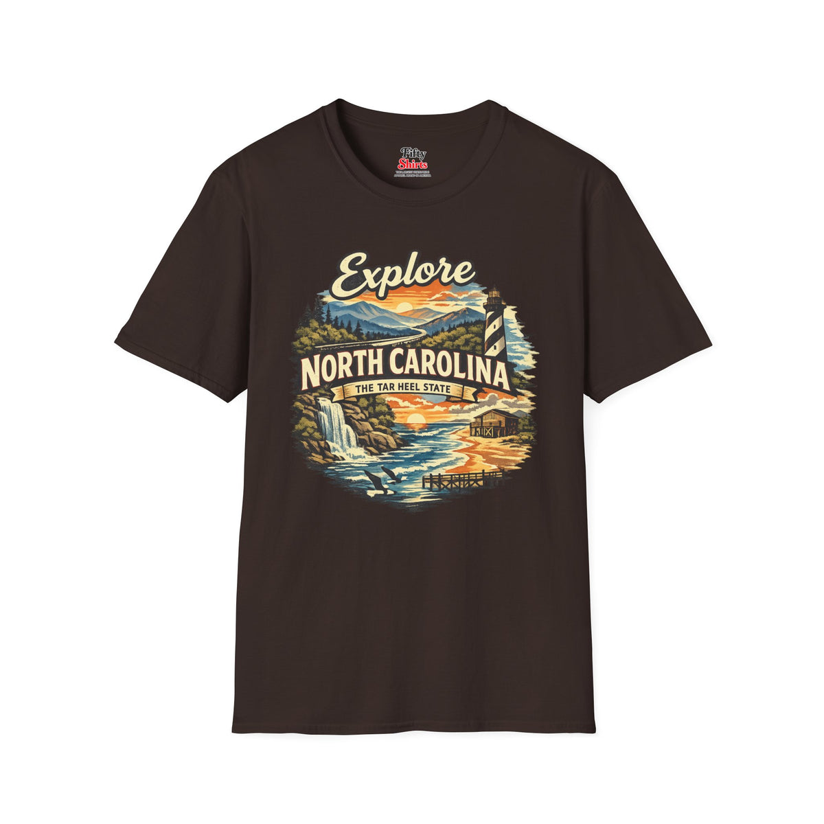 Explore North Carolina Unisex Softstyle T Shirt State Pride Graphic Tee Collections FS03
