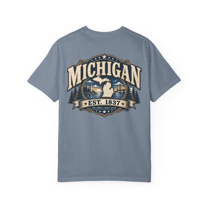 Michigan Established 1837 Unisex Comfort Color 1717 Streetwear Graphic Tee