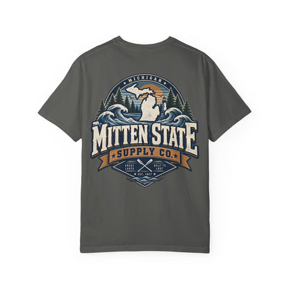 Michigan Mitten State Supply Co. Unisex Comfort Color 1717 Streetwear Graphic Tee
