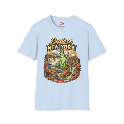 Explore New York Unisex Softstyle T Shirt State Pride Graphic Tee Collections FS03