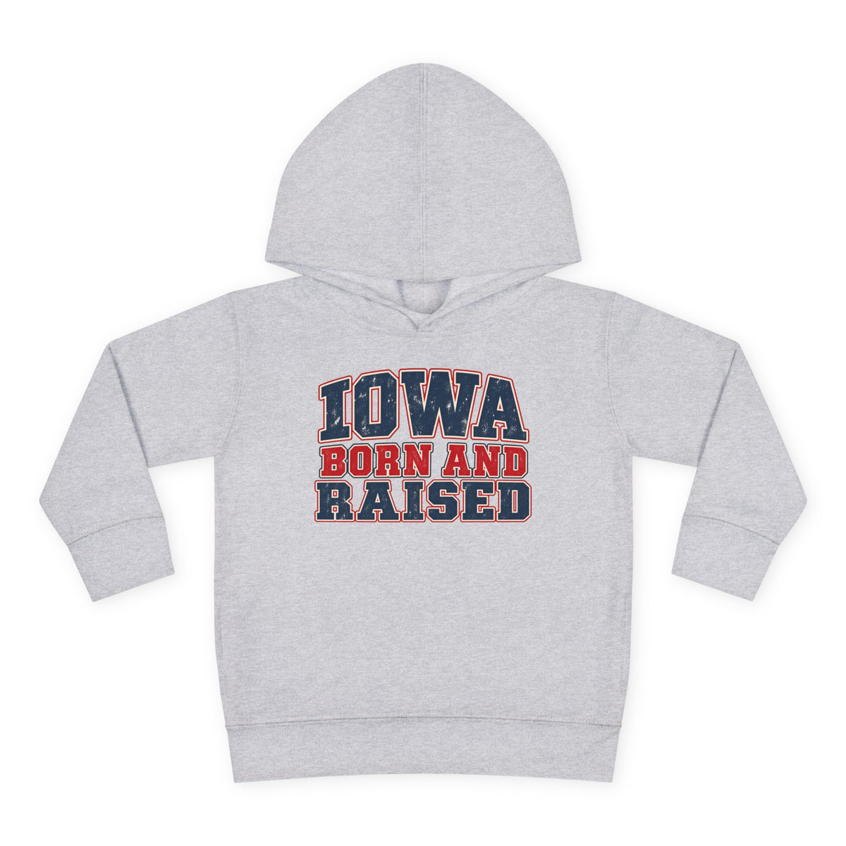 Iowa Born and Raised intage Farmhouse Americana Unisex Toddler Pullover Fleece Hoodie