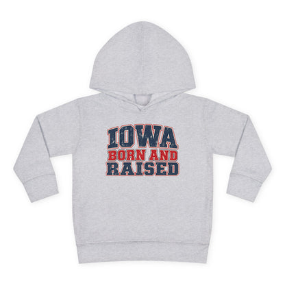 Iowa Born and Raised intage Farmhouse Americana Unisex Toddler Pullover Fleece Hoodie