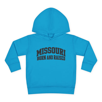 Missouri Born and Raised Collegiate Unisex Toddler Pullover Fleece Hoodie