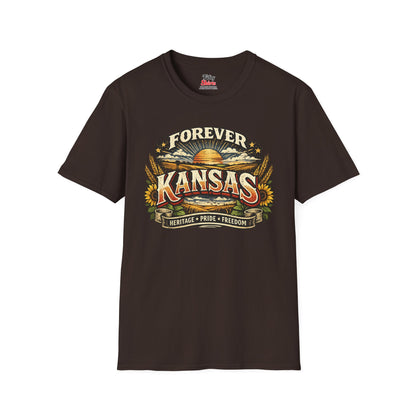 Kansas Forever Unisex Softstyle T Shirt State Pride Graphic Tee Collections FS03