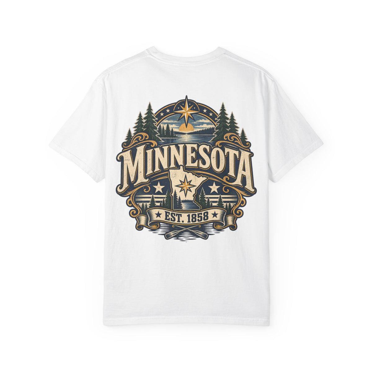 Minnesota Established 1858 Unisex Comfort Color 1717 Streetwear Graphic Tee