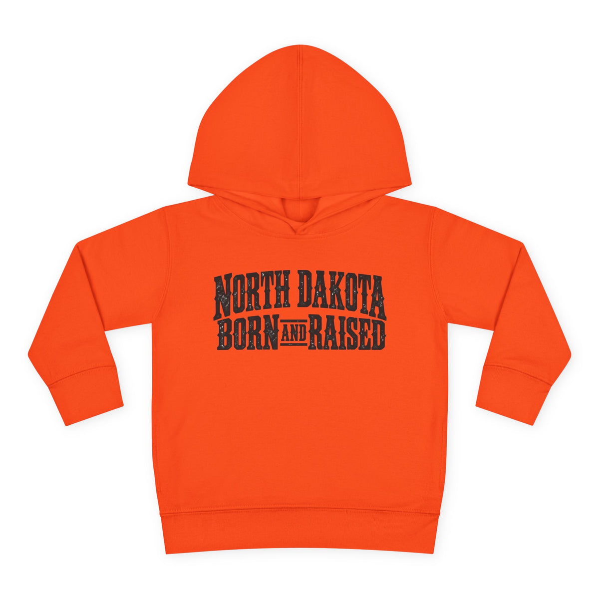 North Dakota Born and Raised Rugged Prairie Heritage Unisex Toddler Pullover Fleece Hoodie