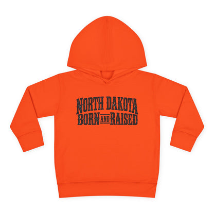 North Dakota Born and Raised Rugged Prairie Heritage Unisex Toddler Pullover Fleece Hoodie