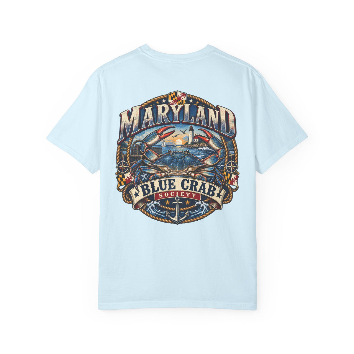 Maryland Blue Crab Society Unisex Comfort Color 1717 Streetwear Graphic Tee