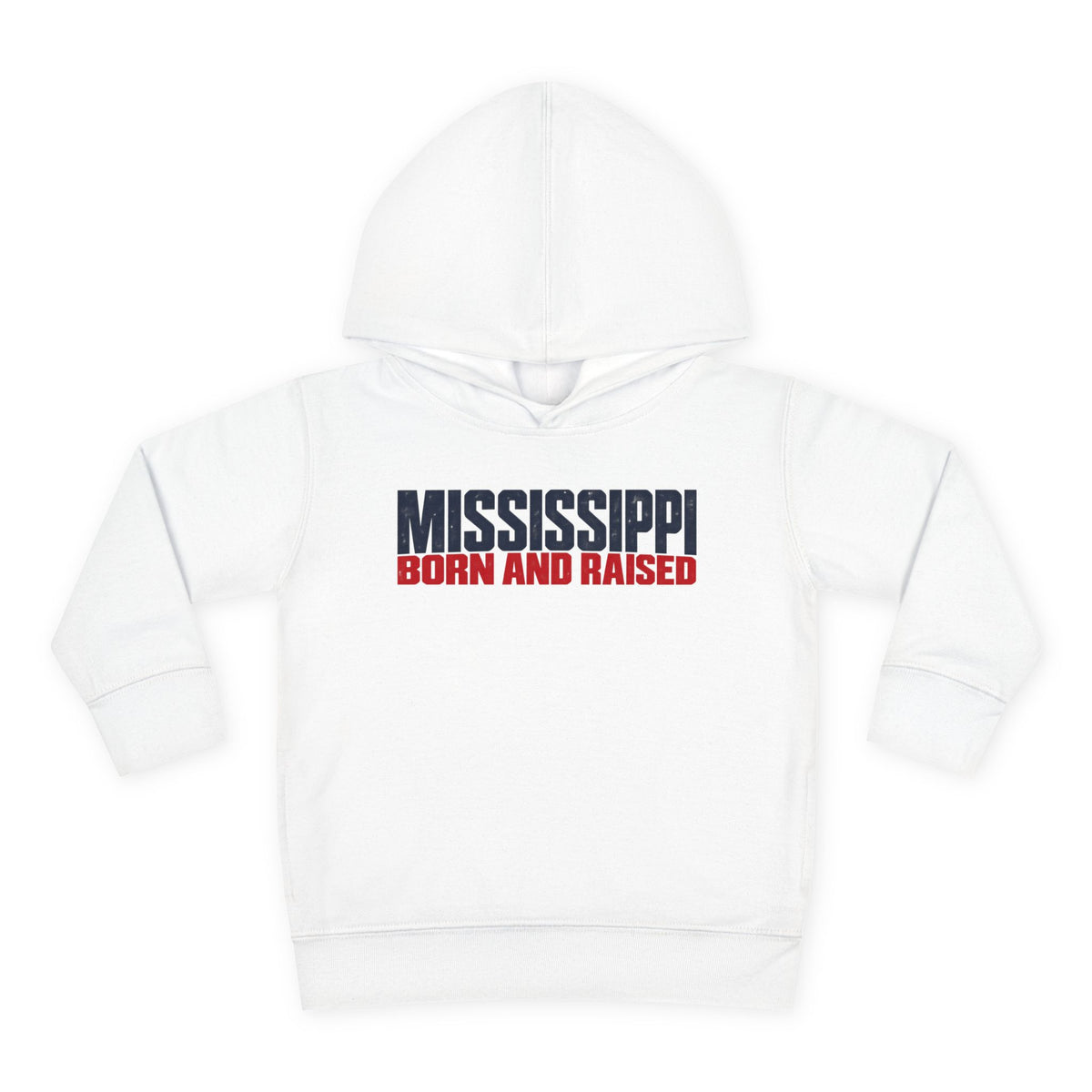 Mississippi Born and Raised Modern Southern Streetwear Unisex Toddler Pullover Fleece Hoodie
