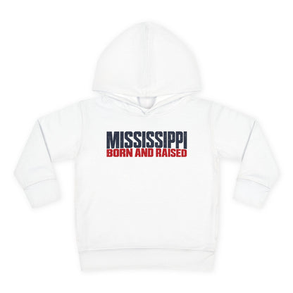 Mississippi Born and Raised Modern Southern Streetwear Unisex Toddler Pullover Fleece Hoodie