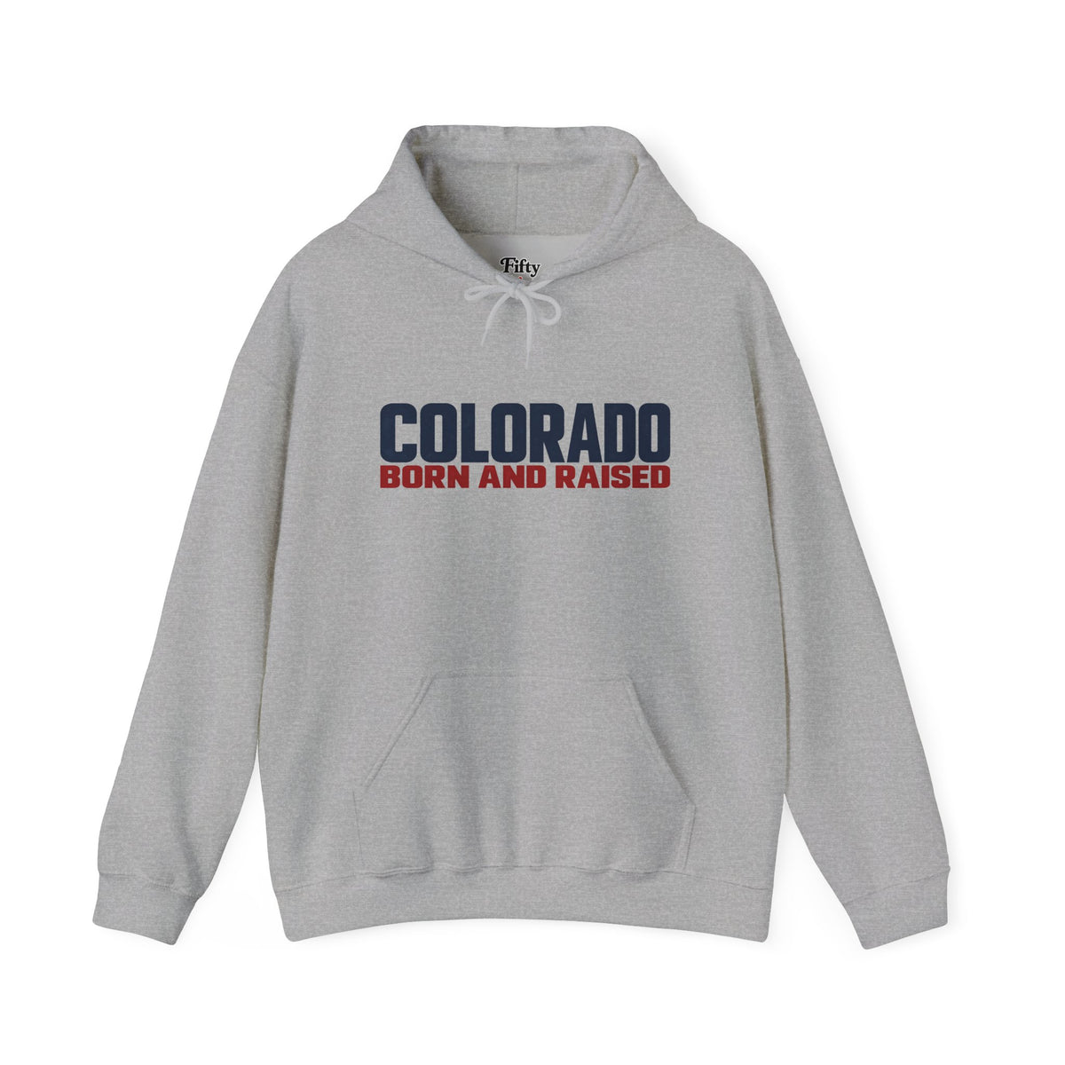 Colorado Born and Raised Minimal Modern Unisex Hoodie Graphic