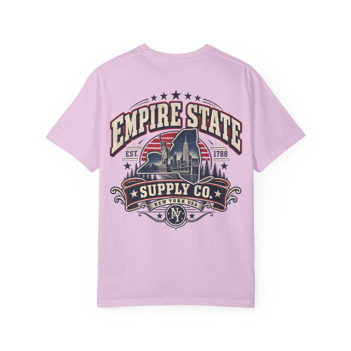 New York Empire State Supply Co. Unisex Comfort Color 1717 Streetwear Graphic Tee