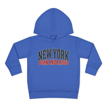 New York Born and Raised Classic Heritage Unisex Toddler Pullover Fleece Hoodie Graphic