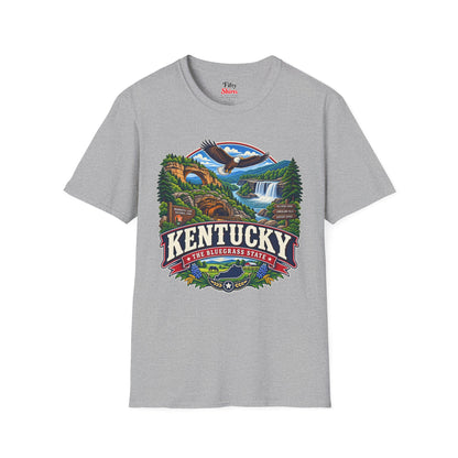 Kentucky Bluegrass State Adventure Unisex Softstyle T Shirt State Pride Graphic Tee Collections FS03