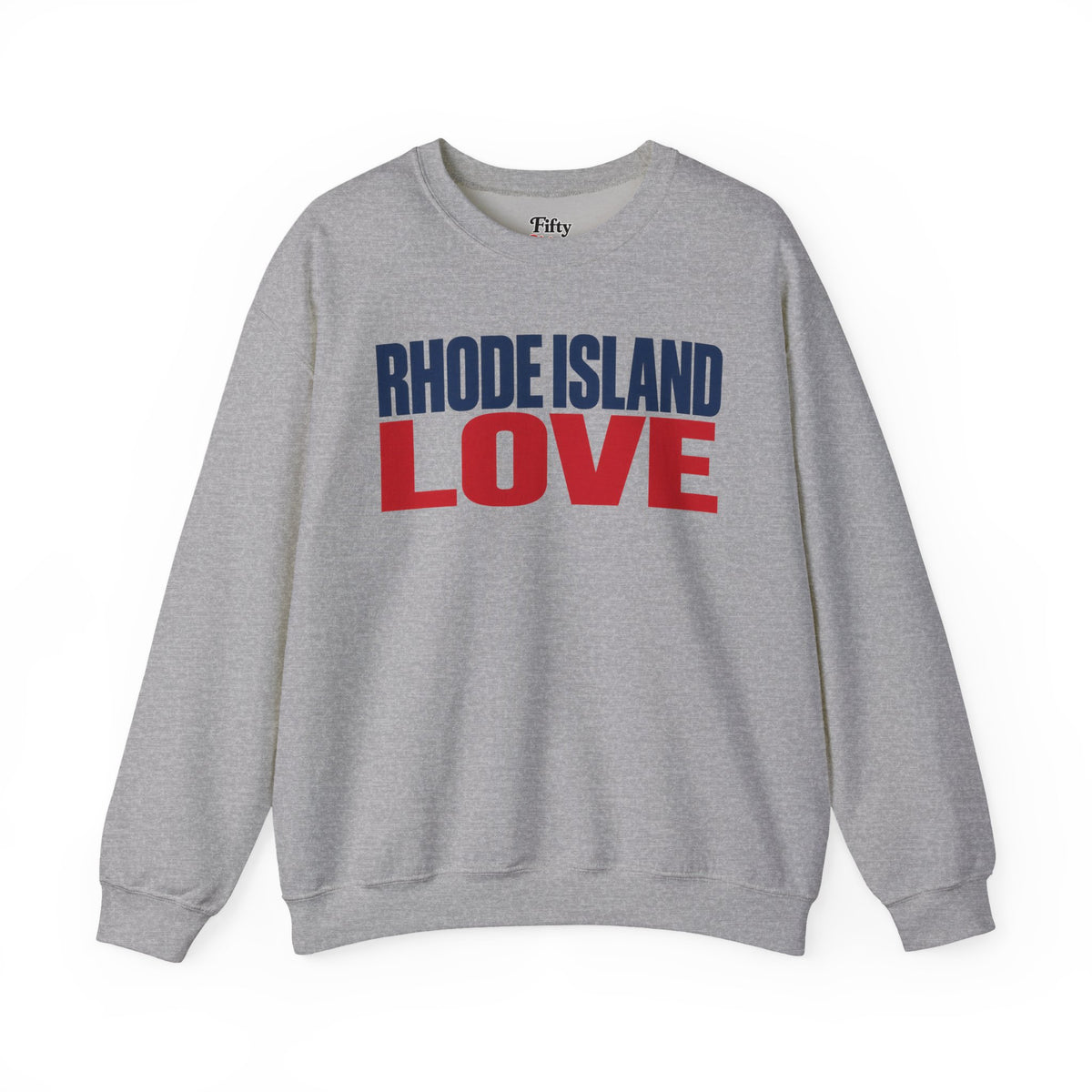 Rhode Island Love Unisex Crewneck Sweatshirt State Name Graphic
