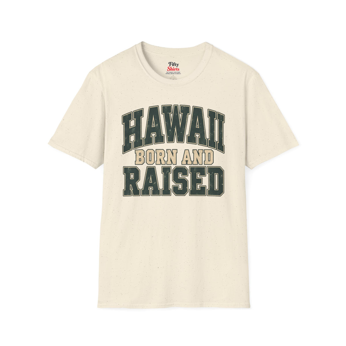 Hawaii Born and Raised Unisex Softstyle T Shirt State Name Graphic Tee