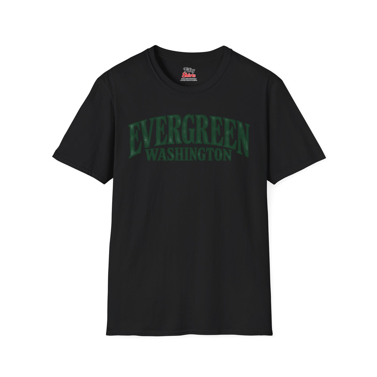 Evergreen Washington Unisex Softstyle T Shirt State Name Graphic Tee