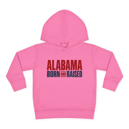 Alabama Born and Raised Minimal Heritage Unisex Toddler Pullover Fleece Hoodie