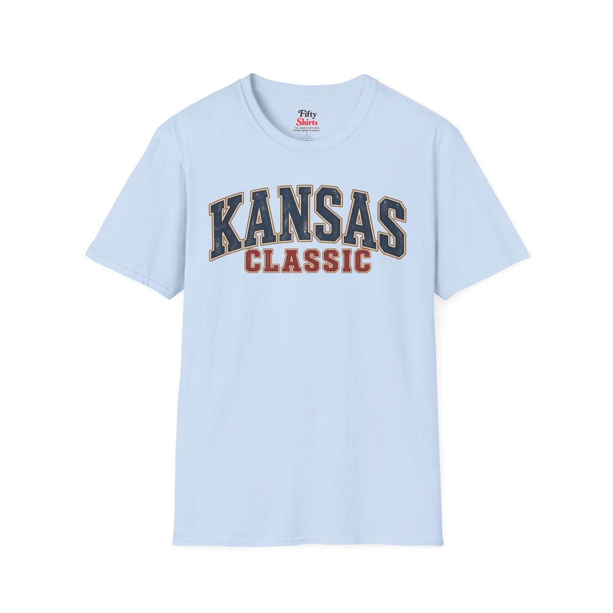 Kansas Classic Unisex Softstyle T Shirt State Name Graphic Tee