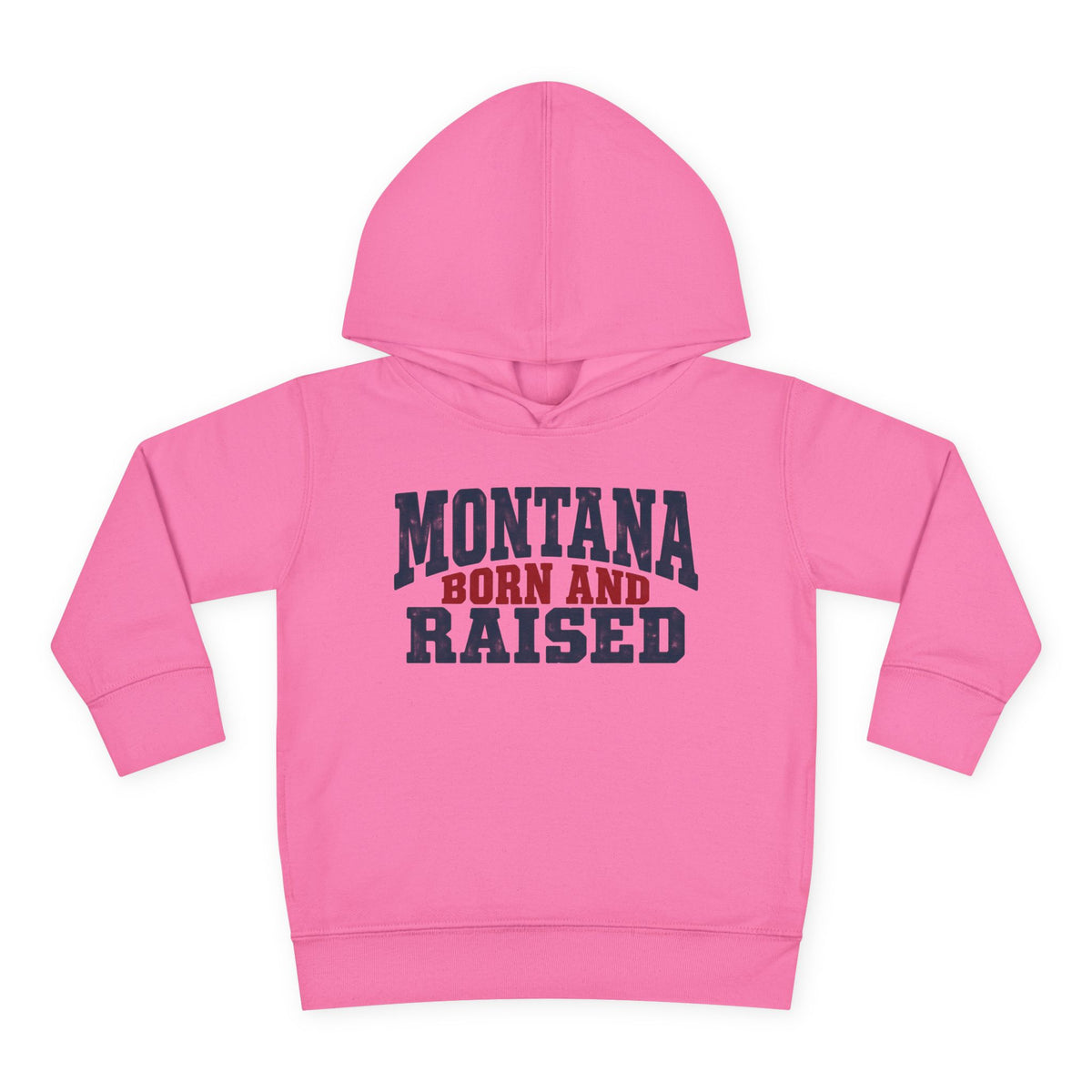 Montana Born and Raised Rustic Workwear Unisex Toddler Pullover Fleece Hoodie