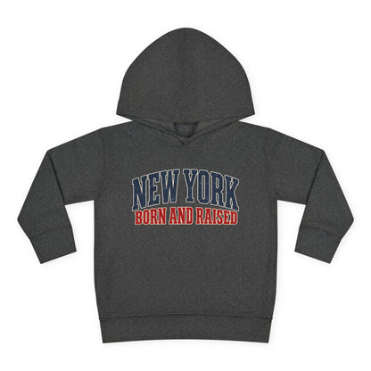 New York Born and Raised Classic Heritage Unisex Toddler Pullover Fleece Hoodie Graphic