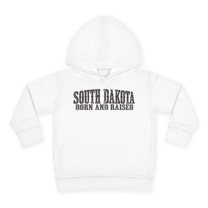 South Dakota Born and Raised Western Heritage Unisex Toddler Pullover Fleece Hoodie