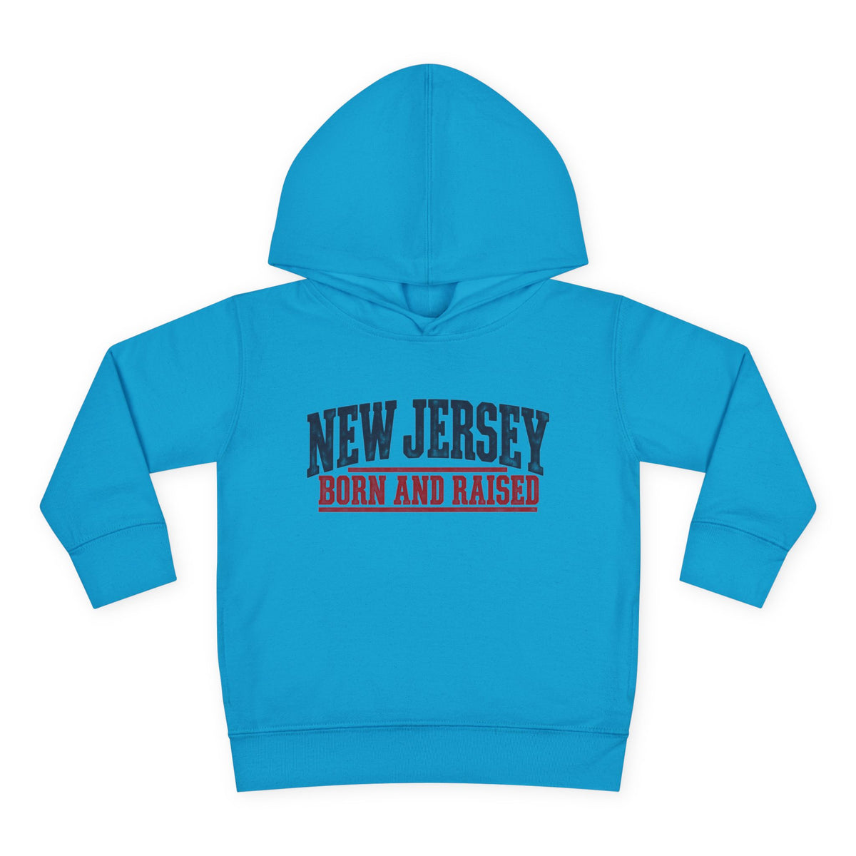 New Jersey Born and Raised Vintage Americana Unisex Toddler Pullover Fleece Hoodie