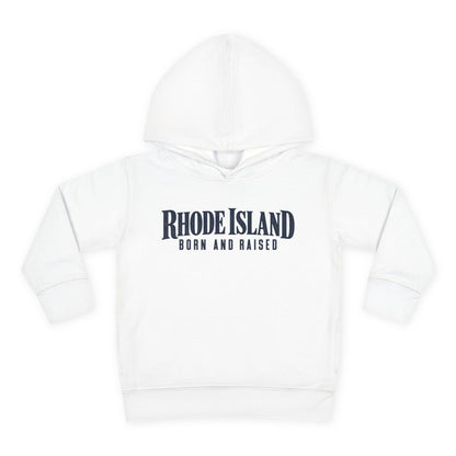 Rhode Island Born and Raised Premium Heritage Unisex Toddler Pullover Fleece Hoodie